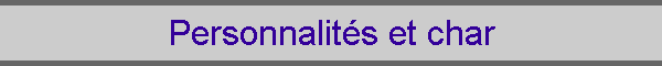Personnalits et char